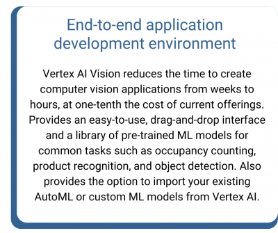 Vertex AI benefits - end-to-end app dev environment