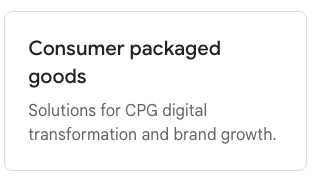 Google Cloud for consumer and packaged goods