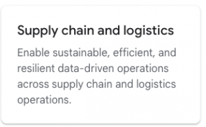 Google Cloud for supply chain and logistics
